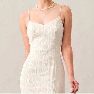 RIHOAS Elegant Pearl Straps White Dress